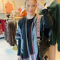 Red Accent Plaid Kimono