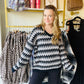 Black and Grey Zig Zag Sweater