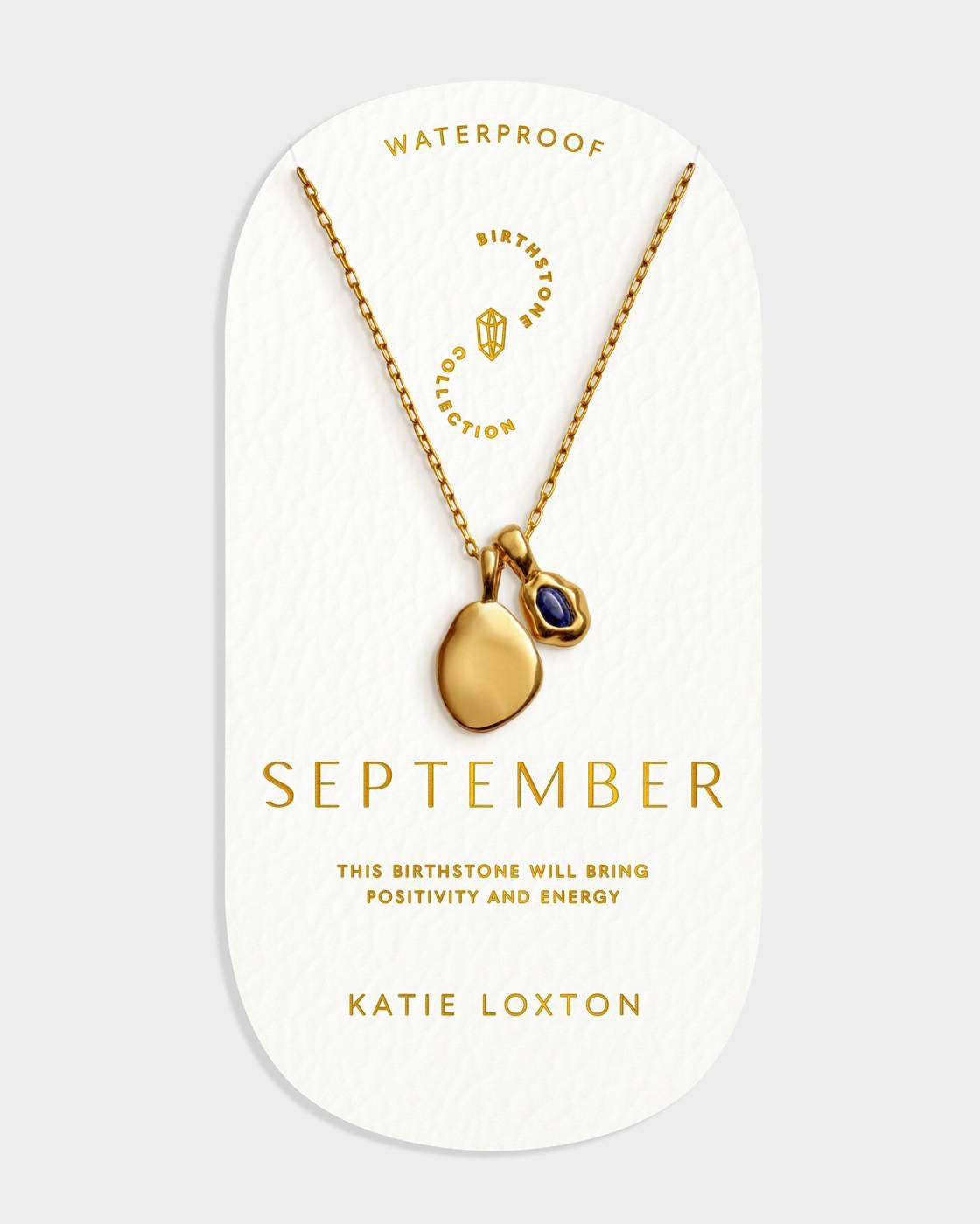 Waterproof Gold Birthstone Necklace