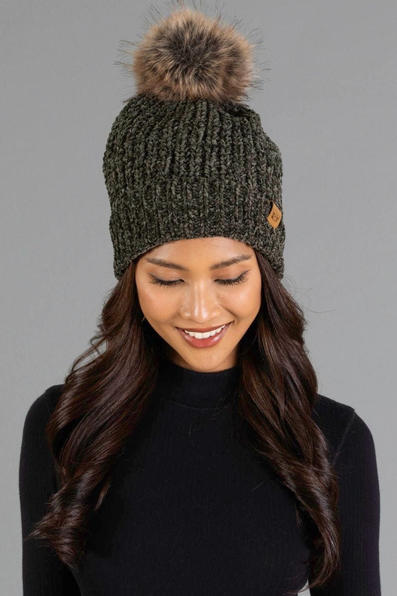 Chenille Pom Hat