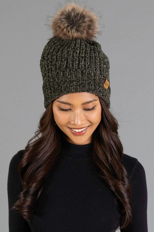 Chenille Pom Hat