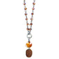 Brown Coin Drop Pendant Necklace