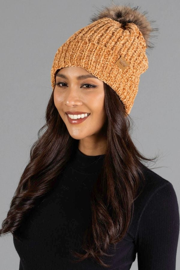 Chenille Pom Hat