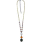 Brown Coin Drop Pendant Necklace