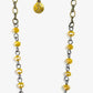 Crystal Center Yellow Bead Necklace