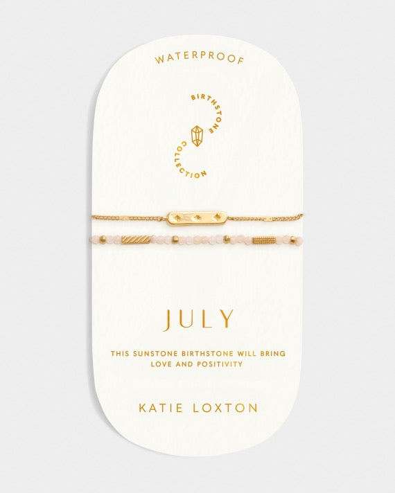 Waterproof Gold Birthstone Bracelet