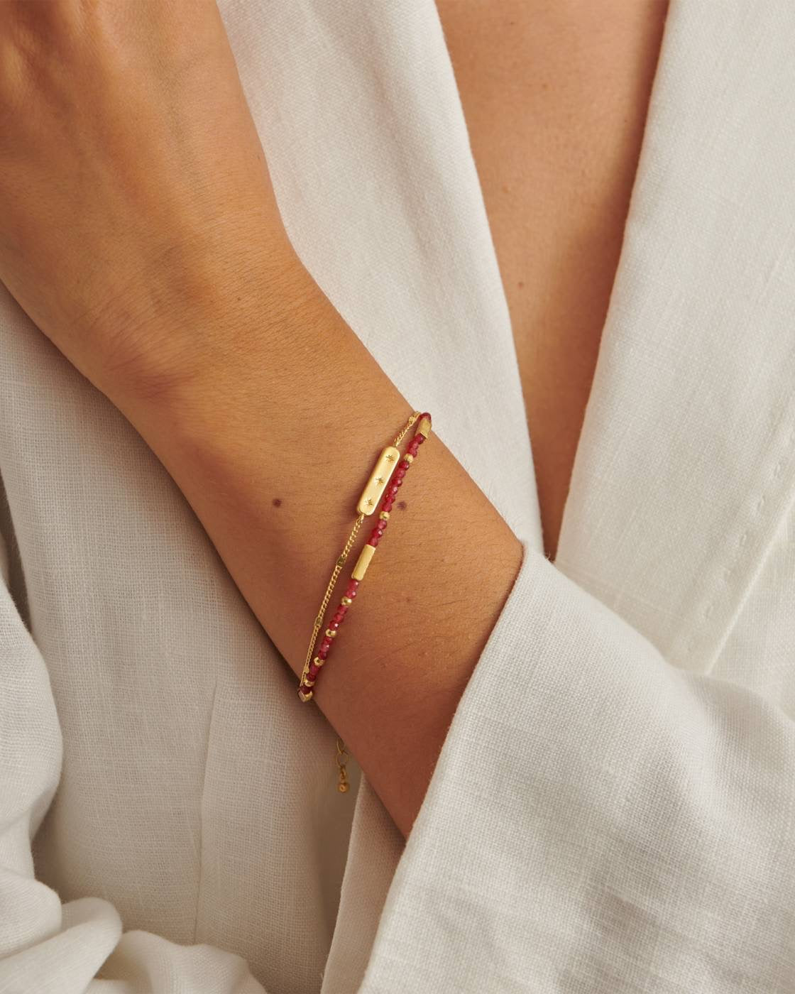 Waterproof Gold Birthstone Bracelet