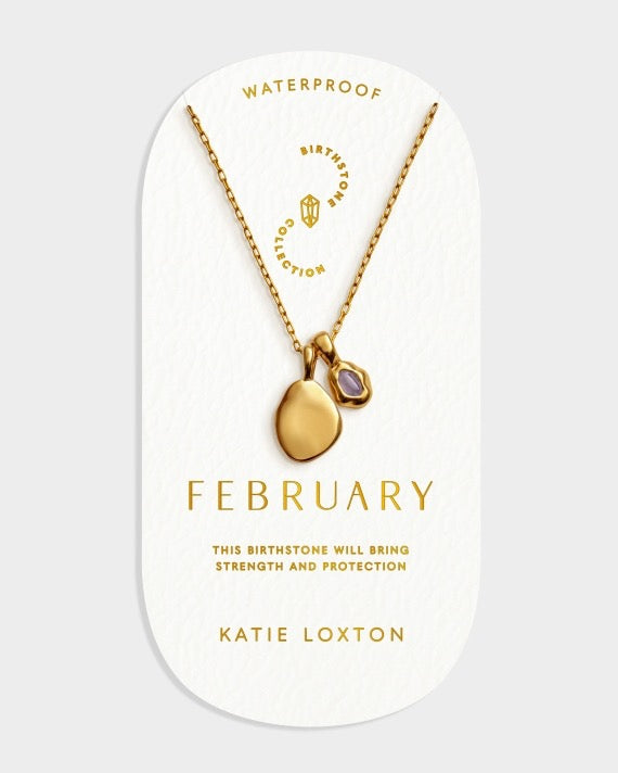 Waterproof Gold Birthstone Necklace