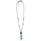 Pointed Stone Thin Beaded Necklace