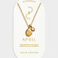 Waterproof Gold Birthstone Necklace