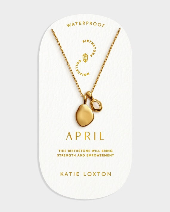 Waterproof Gold Birthstone Necklace