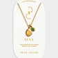Waterproof Gold Birthstone Necklace