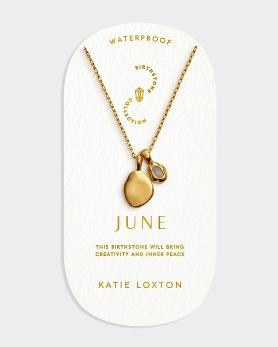 Waterproof Gold Birthstone Necklace
