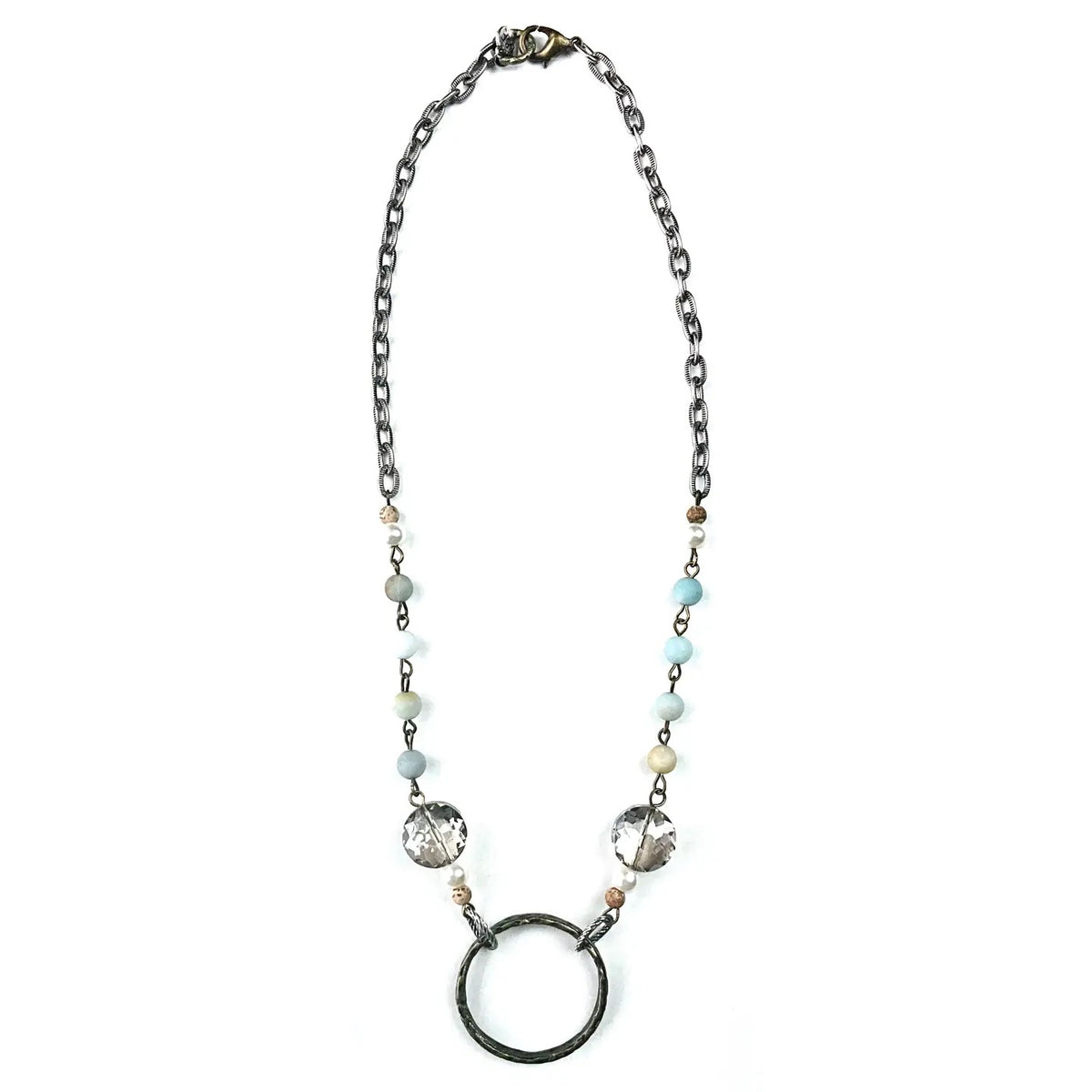 Circle Center Beaded Necklace