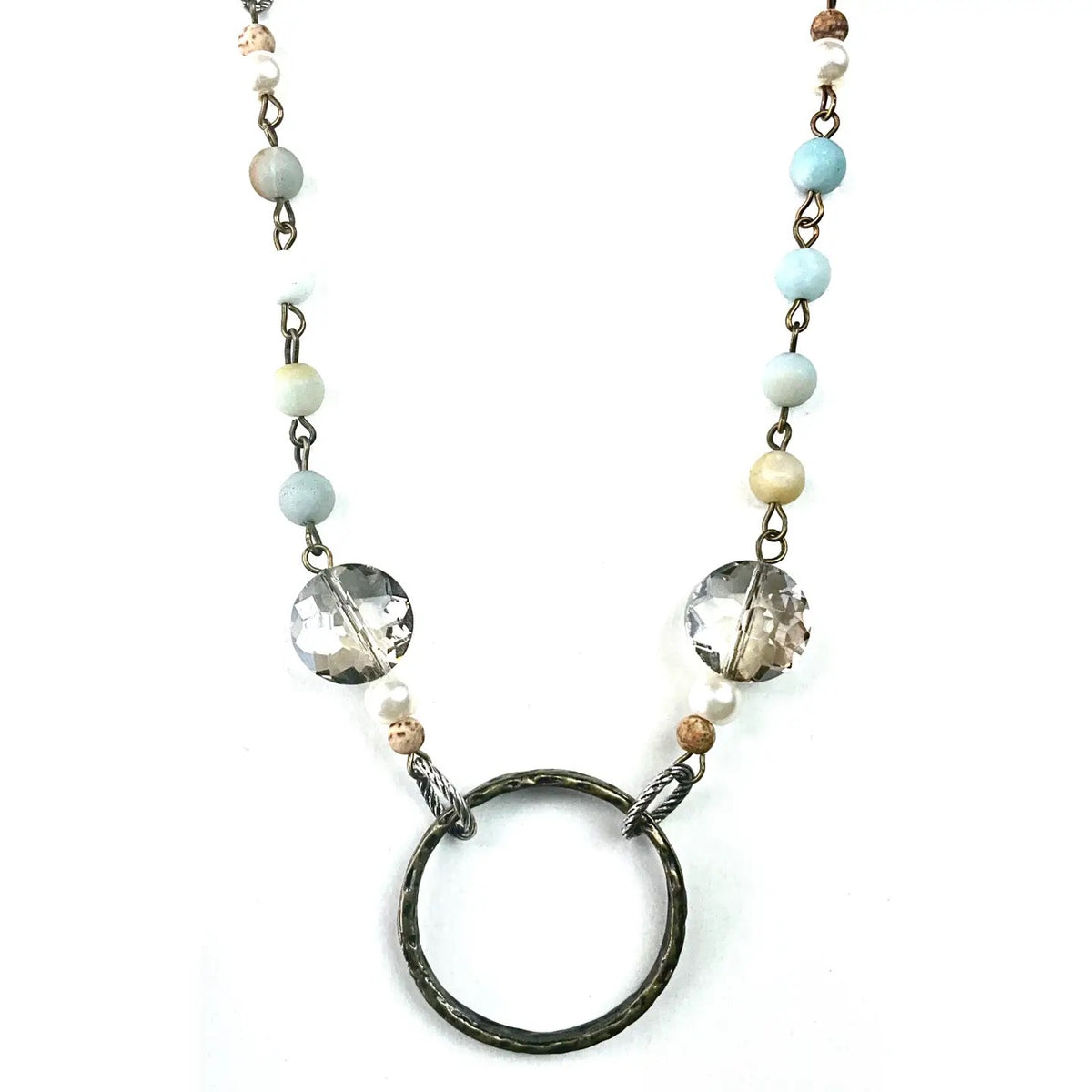 Circle Center Beaded Necklace