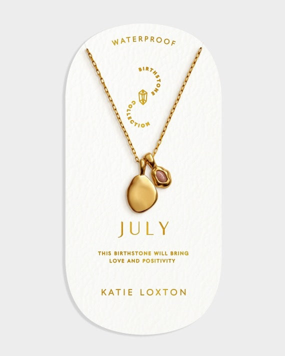 Waterproof Gold Birthstone Necklace