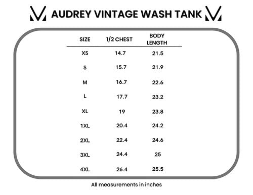 Blue Audrey Vintage Wash Tank