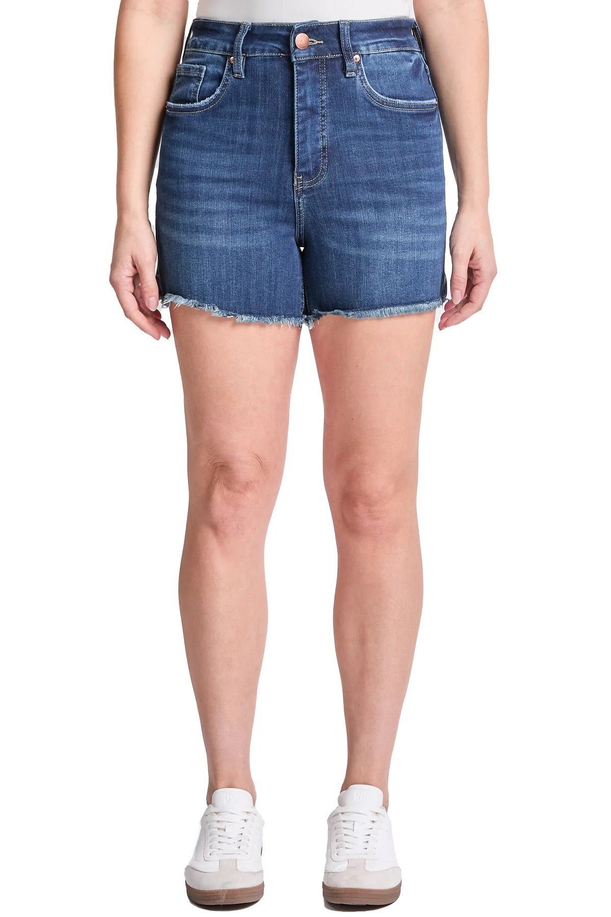 Essential High Rise Fray Jean Shorts