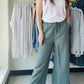 These Ash Jade Woven Wide Leg Pants are a stylish and comfortable addition to any wardrobe. Made with high quality woven crepe fabric, they feature an elastic band waist and drawstring waistband for a perfect fit. The side pockets add convenience and functionality to these cropped pants. Perfect for any casual or dressy occasion!