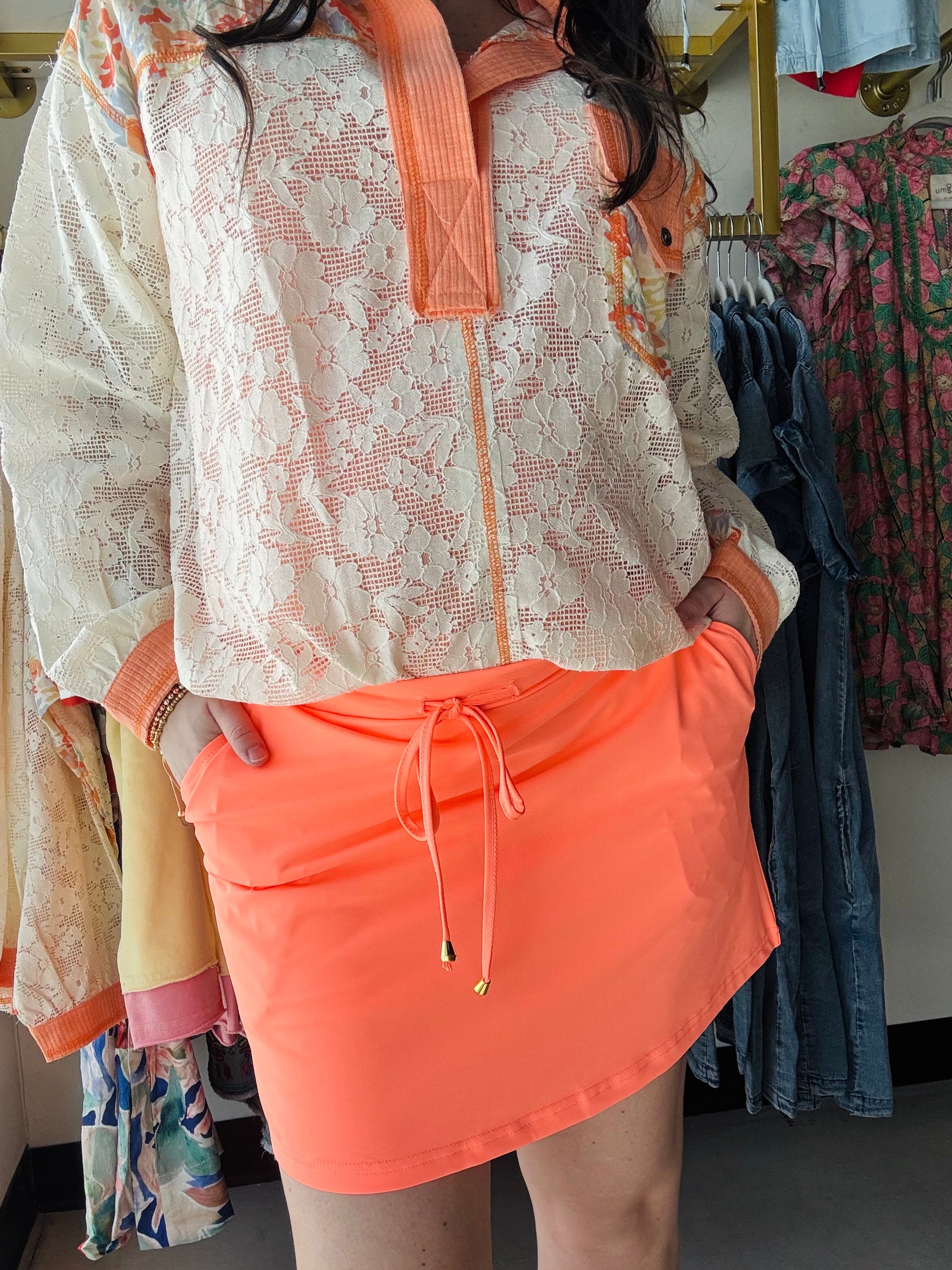 Jess Lea

Start a style conversation with this playful solid skort. Made with lightweight fabric, it features an elastic band on the back and built-in shorts to keep you comfortable yet totally on-trend. Side pockets and a drawstring add a practical finishing touch to the fun vibe.

Fabric: 85% Polyester, 15% Spandex

Size Small fits 2-4

Size Medium fits 6-8

Size Large fits 10-12

Size XL fits size 14-16

Size 2XL fits size 18