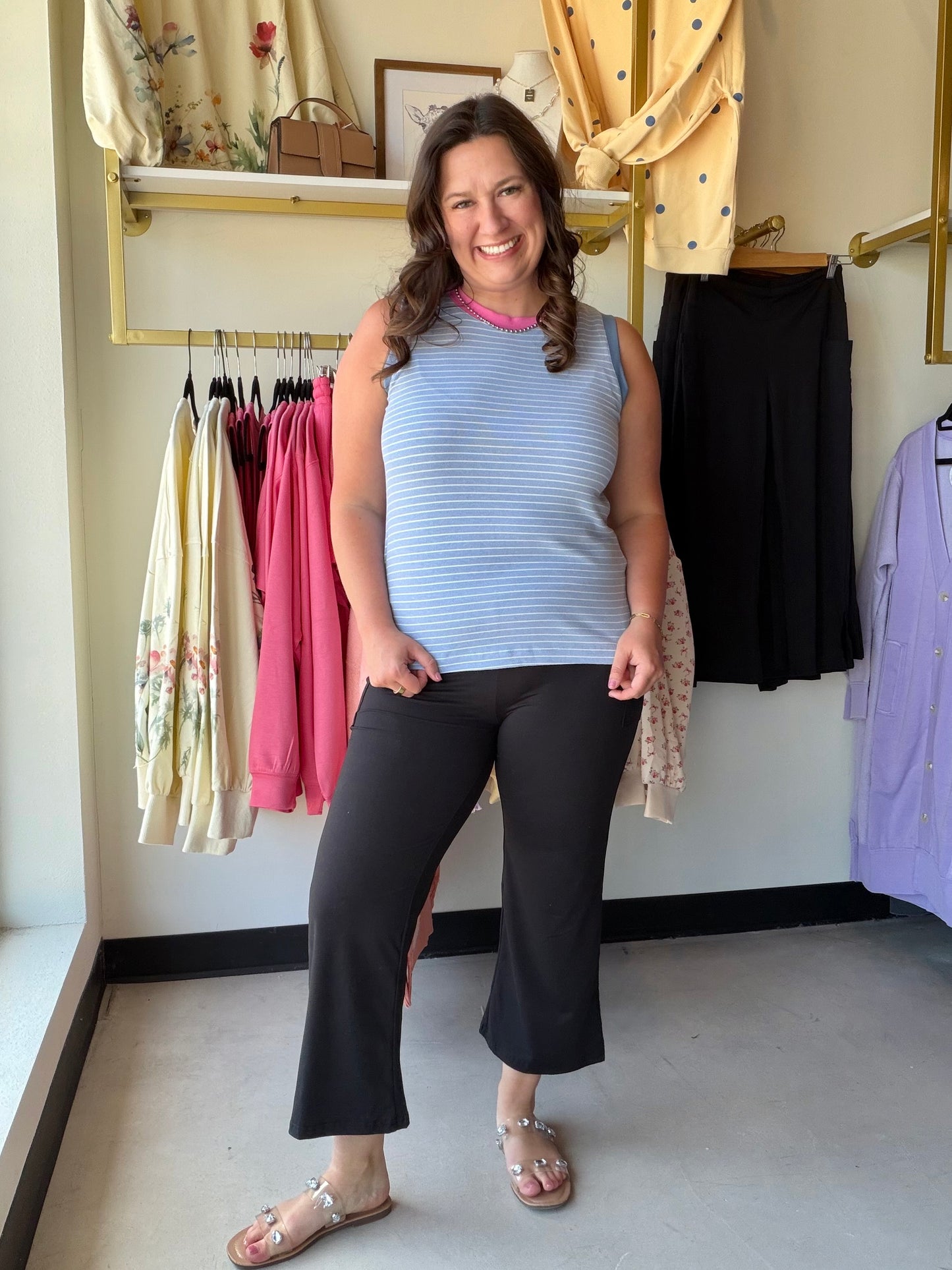 Julia Rose

Why you'll love these:

🖤 Classic black color for versatile styling

⬆️ High-waisted waistband for smoothing and support

👖 Wide-leg gaucho fit for comfort and flow

☁️ Buttery-soft, stretchy fabric for all-day wear

✈️ Perfect for travel, casual wear, lounging, or everyday style
