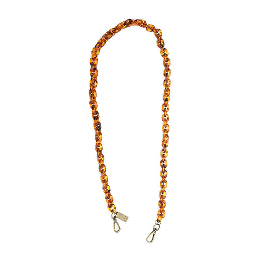 Tortoise Lucite Chain Strap