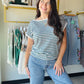 Soft, sweet, and endlessly wearable — the Lavender Multi Stripe Sweater by Staccato is a cozy-chic essential you’ll want in your rotation all season. The dreamy lavender palette with multi-stripe detailing gives it a playful, feminine energy that pairs beautifully with denim, trousers, or a midi skirt.

Crafted from a soft cotton-viscose blend, it drapes beautifully and feels gentle against the skin. Whether you’re layering up or wearing it on its own, this sweater brings effortless style to any look.

Mult