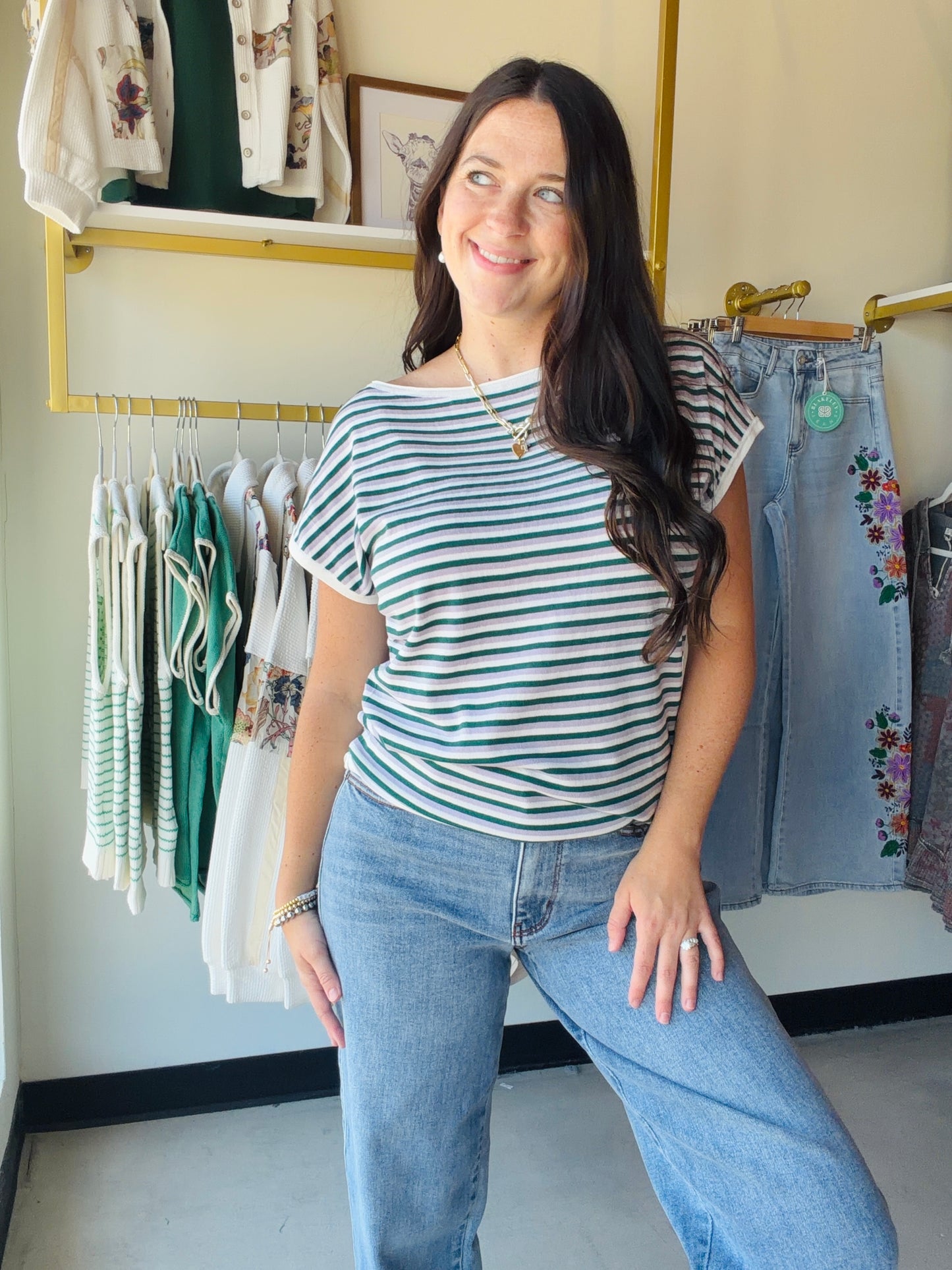 Soft, sweet, and endlessly wearable — the Lavender Multi Stripe Sweater by Staccato is a cozy-chic essential you’ll want in your rotation all season. The dreamy lavender palette with multi-stripe detailing gives it a playful, feminine energy that pairs beautifully with denim, trousers, or a midi skirt.

Crafted from a soft cotton-viscose blend, it drapes beautifully and feels gentle against the skin. Whether you’re layering up or wearing it on its own, this sweater brings effortless style to any look.

Mult