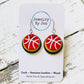 Layered B Ball Earrings