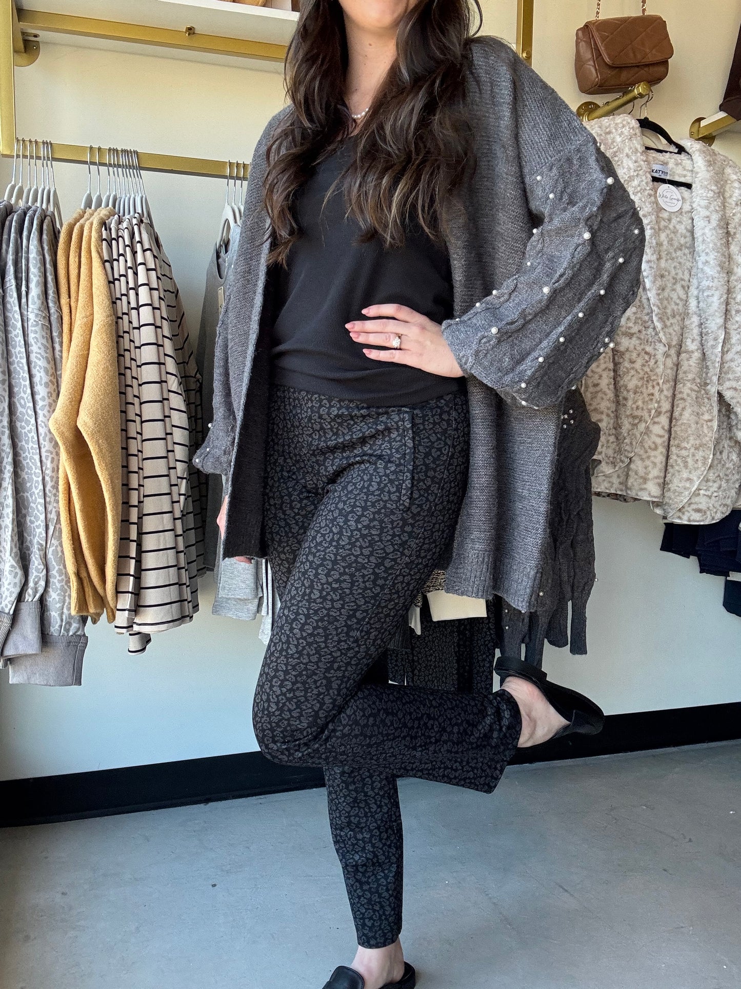 Tribal&nbsp;

These playful Printed Ponte Pull On Pants offer a comfy pull-on waistband with an inner elastic for the perfect fit. Featuring a fun kickflare silhouette and ankle-length 28" inseam, they bring a lively twist to your wardrobe. Crafted from soft printed ponte fabric, these pants keep you cozy and stylish all day long.