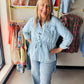 Dash&nbsp;

Effortless layering meets polished style with this light wash tie waist jacket. The adjustable cinch waist creates a flattering silhouette, while button-up front closure and cuffed sleeves offer versatile styling options. Functional pockets add practical appeal. Perfect for transitional seasons and casual looks.&nbsp;