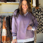 Longe sleeve two-tone purple sweater