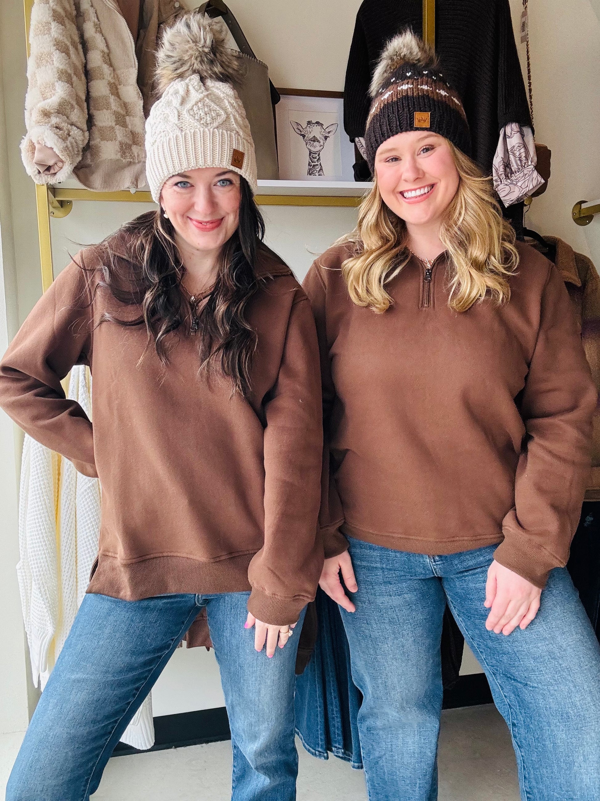 Jess Lea&nbsp;

A must-have for cool weather! The McKenna Pullover is soft and comfortable, with a convenient quarter zip. Stay warm and stylish all season long. Available for a limited time only, order now before it's gone!