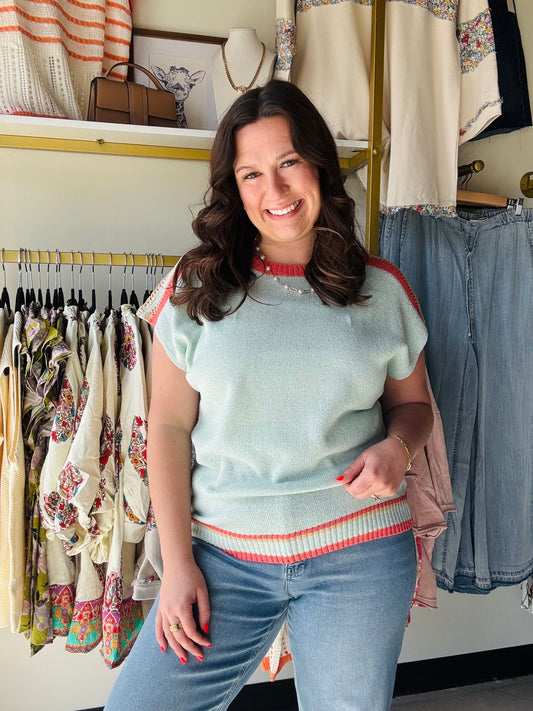 Anniewear

Elevate your everyday style with this breezy mint knit featuring vibrant coral colorblock accents. The relaxed dolman sleeves and premium lightweight texture offer the perfect blend of effortless comfort and modern chic.

Effortless style with dolman sleeves.
Vibrant accents via coral colorblocking.
Ultra-soft, breathable lightweight knit fabric.
Flattering relaxed fit for all.
Seamless day-to-night transitional wardrobe staple.
Chic crew neck for timeless appeal.
