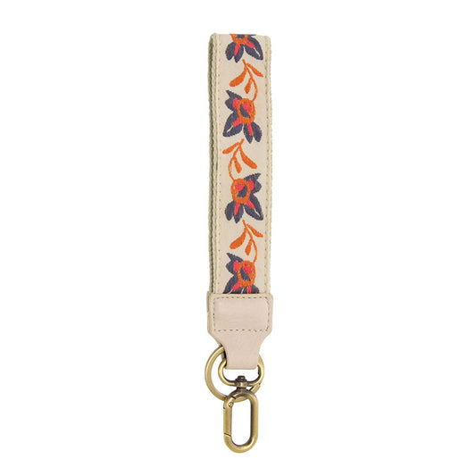 Navy Orchcid Easy Find Wristlet