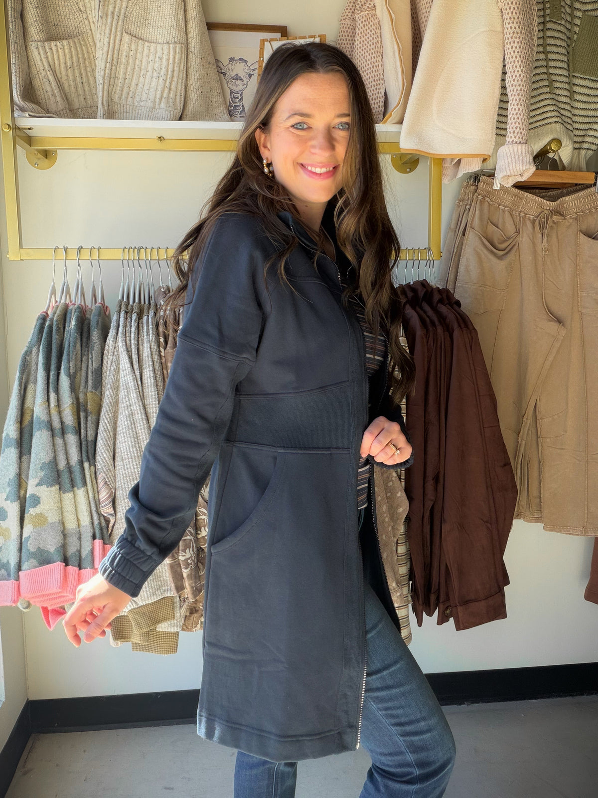 Your Casual-Day Outfit Starts Here

Meet the Navy Zip Up Tunic by Doe &amp; Rae, a classic navy piece with a zip-up design that brings a sporty touch to your everyday wardrobe. Its tunic styling gives you a fresh alternative to a basic top, while the deep navy shade makes outfit pairing simple.

From your morning coffee run to a laid-back afternoon with friends, style it with leggings and sneakers for an easy casual look. Prefer denim? Pair it with slim jeans and ankle boots, then add a crossbody bag to fin