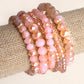 Pink Glass Bead Bracelets