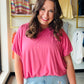Meet your new warm-weather go-to. The Rose Bamboo Bubble Hem Top is crafted from soft, breathable bamboo fabric that feels like a second skin — keeping you cool, comfortable, and effortlessly put-together all day long.

The playful bubble hem adds a flirty, feminine touch that pairs beautifully with your favorite denim, linen trousers, or a flowy skirt. Whether you're running errands, heading to brunch, or dressing up for a night out, this top transitions seamlessly from casual to chic.

Soft, lightweight b
