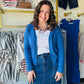 Staccato

Elevate your layering game with this vibrant royal blue cardigan featuring delicate pointelle knit detailing for a touch of feminine texture. This soft, V-neck sweater offers a timeless silhouette that transitions effortlessly from professional office wear to casual weekend outings. It is the ultimate breathable staple for chic, year-round comfort.

Intricate pointelle knit for timeless texture.
Soft, breathable fabric for all-day comfort.
Flattering V-neck for effortless layering.
Vibrant royal b