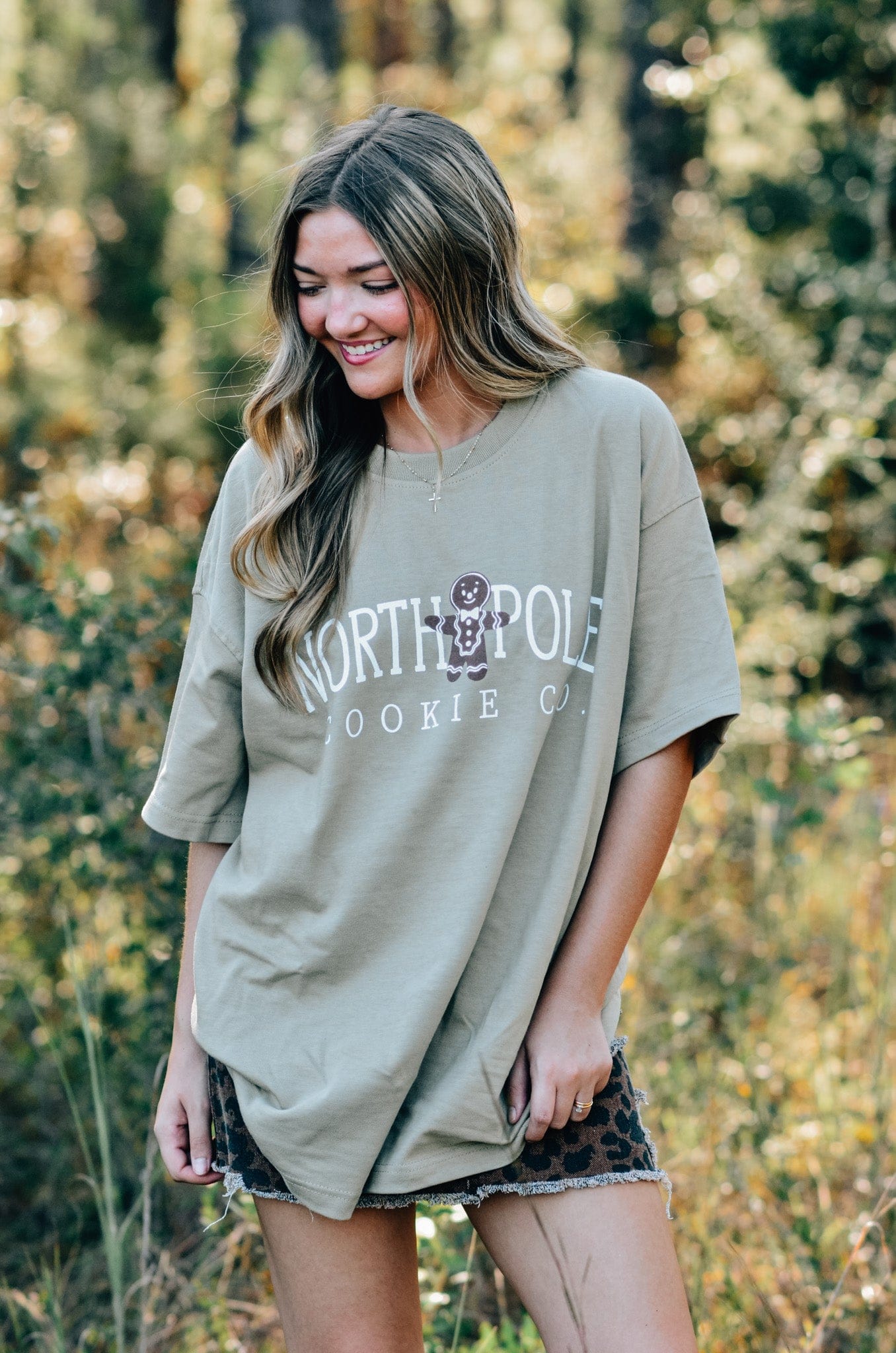 North Pole Cookie Co Mock Neck Tee