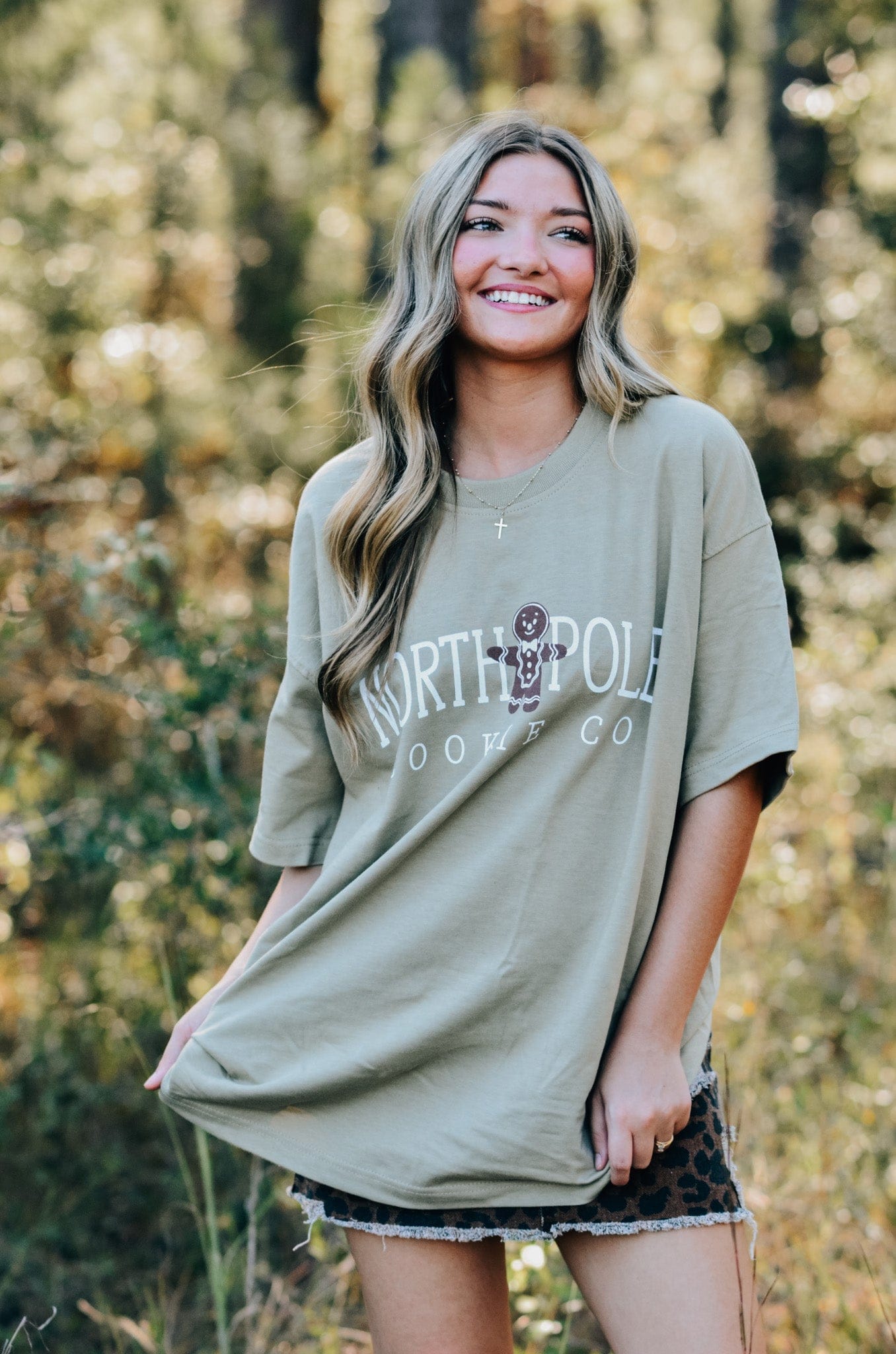 North Pole Cookie Co Mock Neck Tee