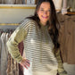A Fresh Take on Sweater Days

The Sage Stripe Button Sweater Hoodie by Staccato brings a little personality to your everyday sweater lineup. Sage tones, color-blocked stripes, and button detailing create a look that feels playful yet easy to style, while the hood adds a casual finishing touch.

Picture a weekend coffee stop followed by an afternoon browsing your favorite shops. Pair this sweater hoodie with denim and sneakers for a laid-back outfit, or style it with cream pants and ankle boots when you want