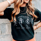 Karma Black Cut Mock Neck Tee