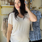 Recreation by Thread &amp; Supply

Style Description:

The new buttery soft tee of your dreams. Classic short-sleeve tee featured in a relaxed fit with a V-neckline.

V&nbsp;neckline
Relaxed fit
Measurements for a size small:

Length: 25.5"&nbsp;
Chest: 18"
Sleeve length: 7"
Fabric Content/Care:&nbsp;

95% Lenzing Modal
5% Spandex
Machine Wash Cold