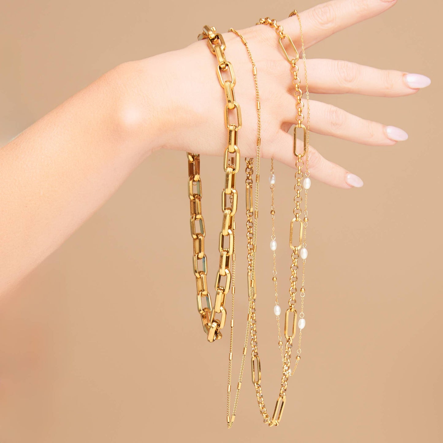 Waterproof Necklace 20" Rolo Link Bar Station Narelle