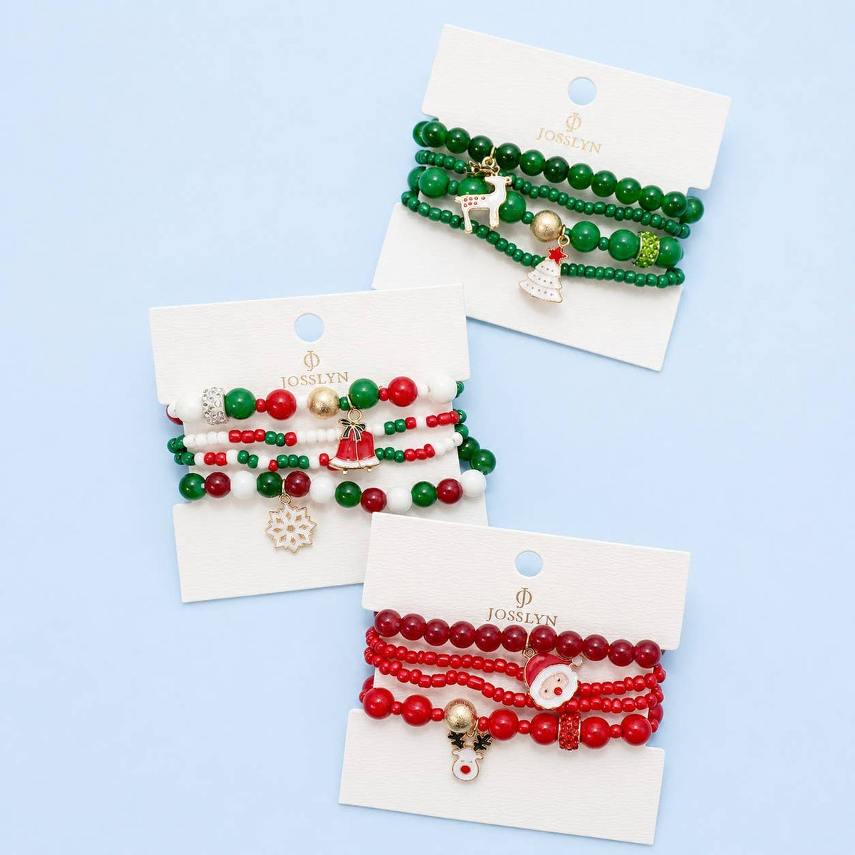 Christmas Beaded Bracelet Sets
