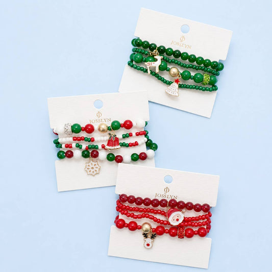 Christmas Beaded Bracelet Sets