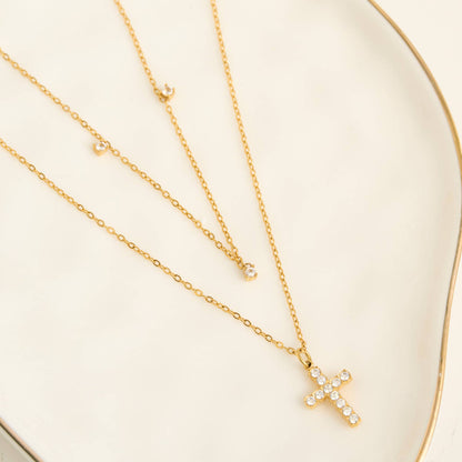 Cross Necklace 15" Layer Waterproof Jewelry Narelle Pendant
