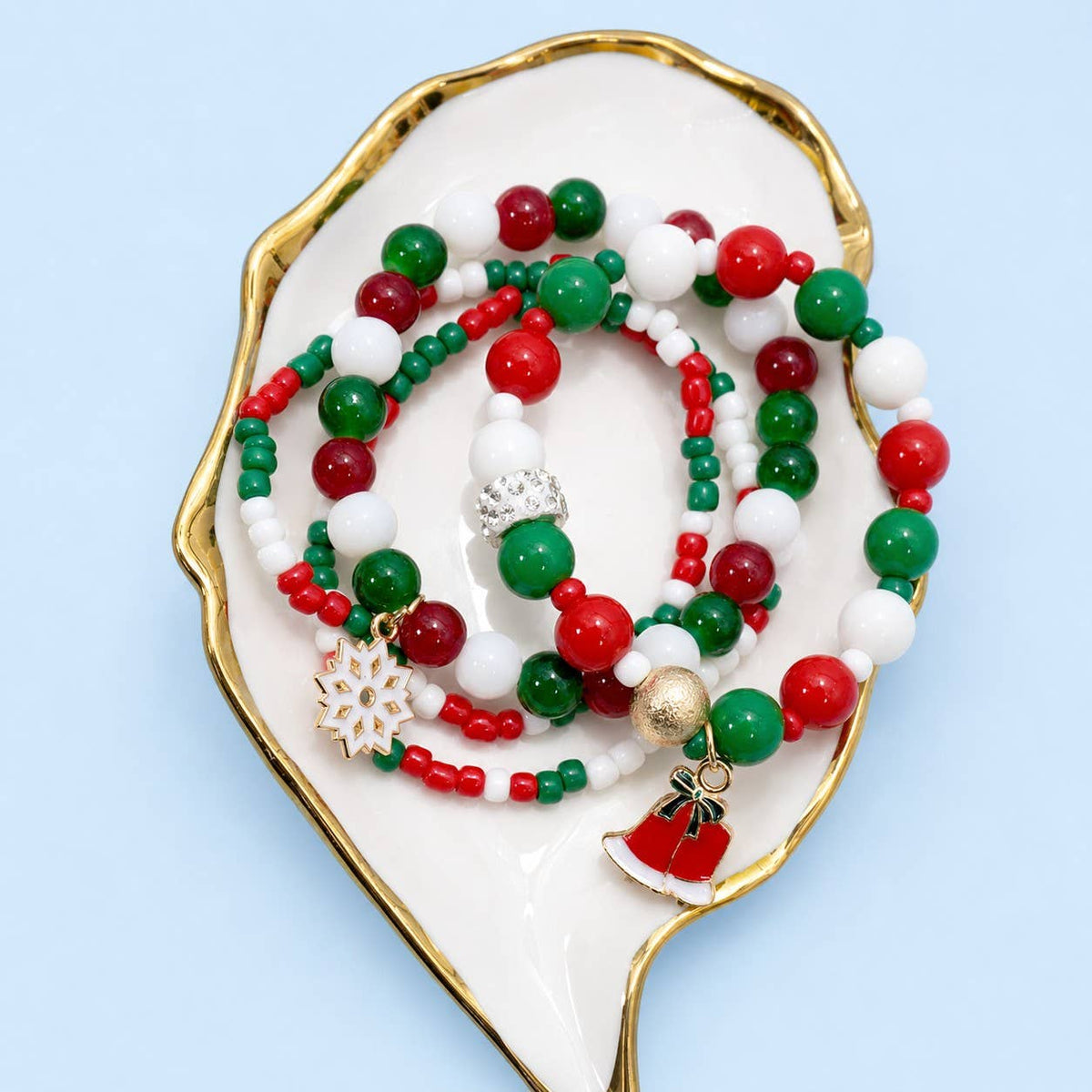 Christmas Beaded Bracelet Sets