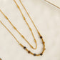 Tiger Eye Necklace 15" Double Row Station Waterproof Narelle